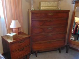 Dresser and night stand  (United Furniture Co., Lexington NC)