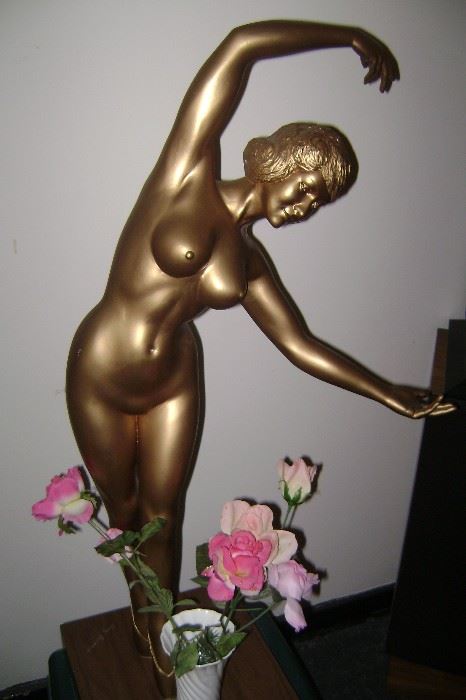 NICE , HEAVY PLASTER FIGURES--ABOUT 4 FOOT TALL
