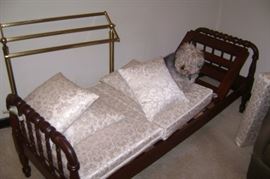 JINNY LIND DAY BED--1900'S CHEERY WOOD---HEAD PIECE CAN LAY FLAT OR BE TILTED UP