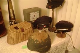 TIME CLOCK PUNCH----OLD FIREMAN'S CLOTH HATS