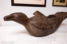 Polynesian wooden folk art duck