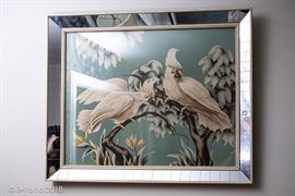 Art Deco mirrored frame picture