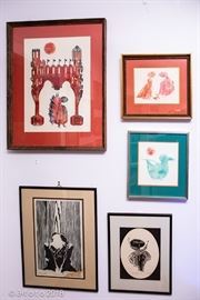 Paul Dahwigh lino paintings