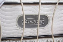 Full size Beautyrest bed and frame