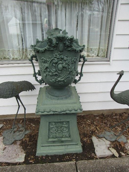 Victorian cast urn