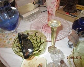GLASSWARE INCLUDING DEPRESSION GLASSWARE