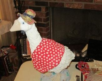DUCK STATUARY WITH COMPLETE WARDROBE