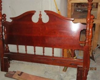 queen bed frame with headboard matches dresser, chest of drawers, 2 night stands