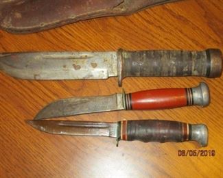 VINTAGE KNIVES INCLUDING FISKER AND KABAR