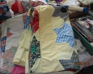 VINTAGE HAND-STITCHED QUILT TOPS