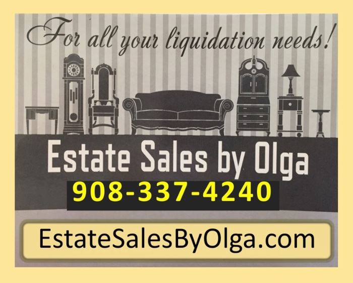 Estate Sales By Olga in Cranford NJ for 2 Day Liquidation Sale
