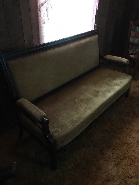 Antique 1800’s carved settee.
