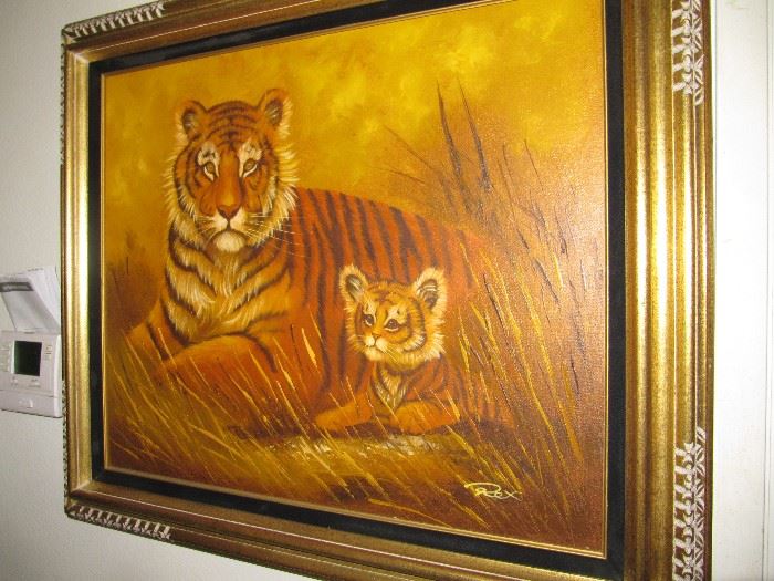 Tiger and cub painting