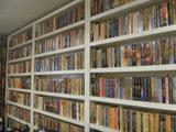 Yep.....BOOKS  whole wall full..lots of Science fiction and misc....Groups of authors also....