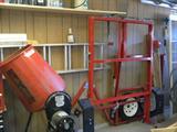 Fold a way Utility trailer.. Folds up against wall for storage when not in use...