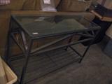 Metal  Sofa Table...Glass on top..very nice....