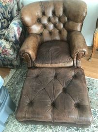 Baker / Ralph Lauren leather pair identical with ottemens