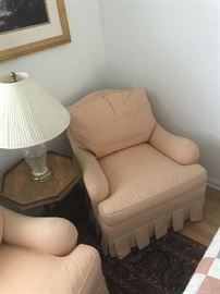 Baker Laura Ashley matched chairs, club