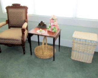 arm chair table baskets