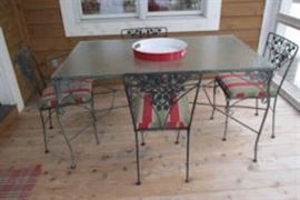 glass top table chairs