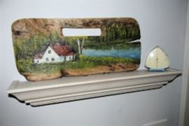 hand painted wood plank