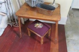 table needlepoint stool