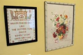 two framed needleworks