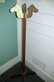 x horse head coat rack