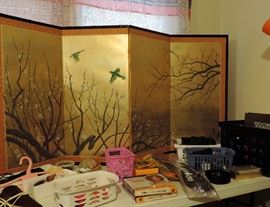 FOUR PANEL ASIAN SCREEN