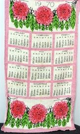 VINTAGE 1970 CALENDAR TOWEL