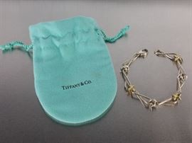 Tiffany & Co 18k Yellow Gold and Sterling Paloma Piccaso Twisted Bracelet w/ Original Pouch
