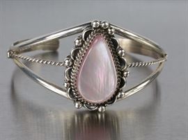 Large, Ornate Southwest Sterling Silver Bracelet

