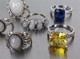 Large Group of Fashion Jewelry; Rings, Pendants, Bracelets, Earrings, Etc.
