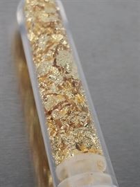 3ml Vial Filled with Pure Gold Bullion Flakes
