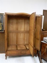 Inside of Oak armoire