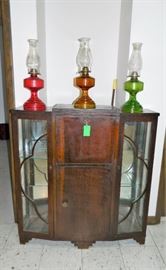 Secretary, oil lamps