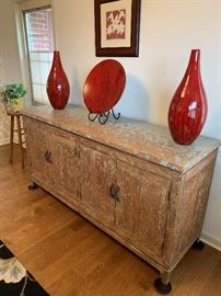 Walter of Wabash Distressed Barn Wood Server Table