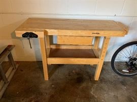 Whitegate Wood Working Bench with Two Wood Vises