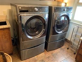 2017 Kenmore Elite Front Load Washer and Dryer with Washer Pedestal