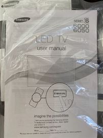 SAMSUNG 55in LED HD Tv UN55D6050TF 32.5X50.5IN HxWxD