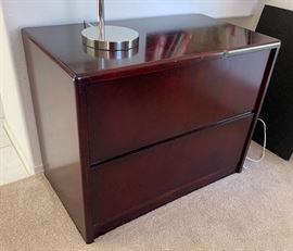 Cherry Wood 2 drawer File Cabinet 28.5x36.5x20.5in HxWxD