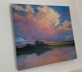 Kim Coulter Spring Sunset Artist Print Signed 30x32in
