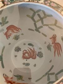 Asian/Chinese Fish Bowl End Table 20x24in Diameter
