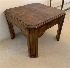 Drexel Heritage Walnut Burl Accent Table 22x30x30in HxWxD