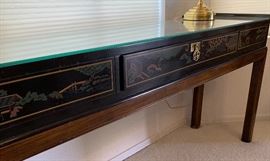 Drexel Heritage Chinoiserie Table 27x57x14in HxWxD