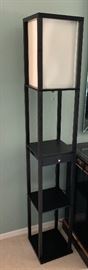Contemporary Dark Wood Lamp Shelf 63x10x10in HxWxD