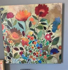 Kim Parker Floral Painting 35x35in