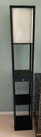 Contemporary Dark Wood Lamp Shelf 63x10x10in HxWxD