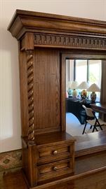 Lane Walnut Dresser Unit 79x18x19in HxWxD