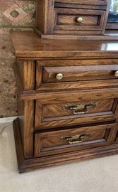 Lane Walnut Dresser Unit 79x18x19in HxWxD